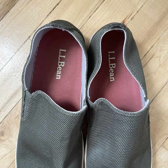 LL Bean Mens Size 9.5 Campside Slip On Comfort Loafers Sneakers - Moss Green - Picture 2 of 10